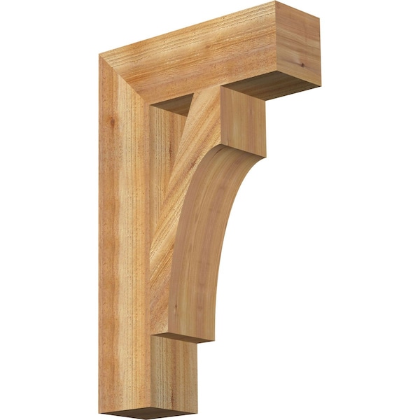 Ekena Millwork Westlake Block Rough Sawn Bracket, Western Red Cedar, 6"W x 20"D x 32"H BKT06X20X32WTL05RWR - main